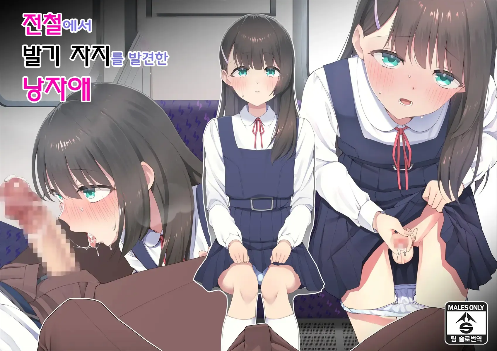 Densha de Bokki o Mitsukeru Otokonoko | 전철에서 발기 자지를 발견한 낭자애