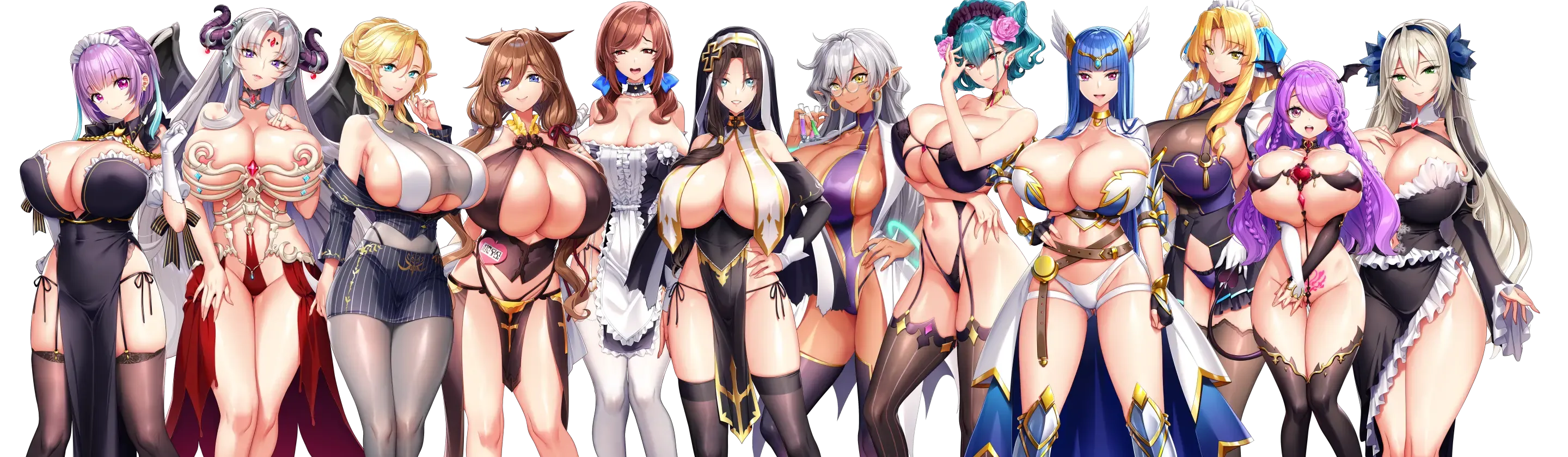 Motto! Haramase! Honoo no Oppai Isekai Oppai Maid Gakuen! Characters Sets Part 3